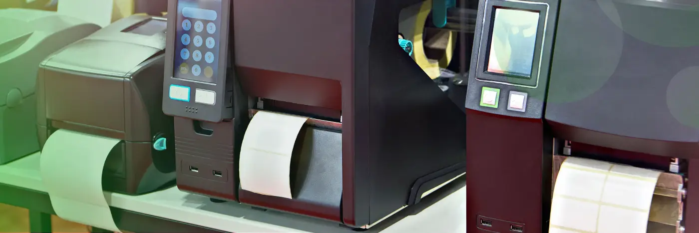 Printers on a desk